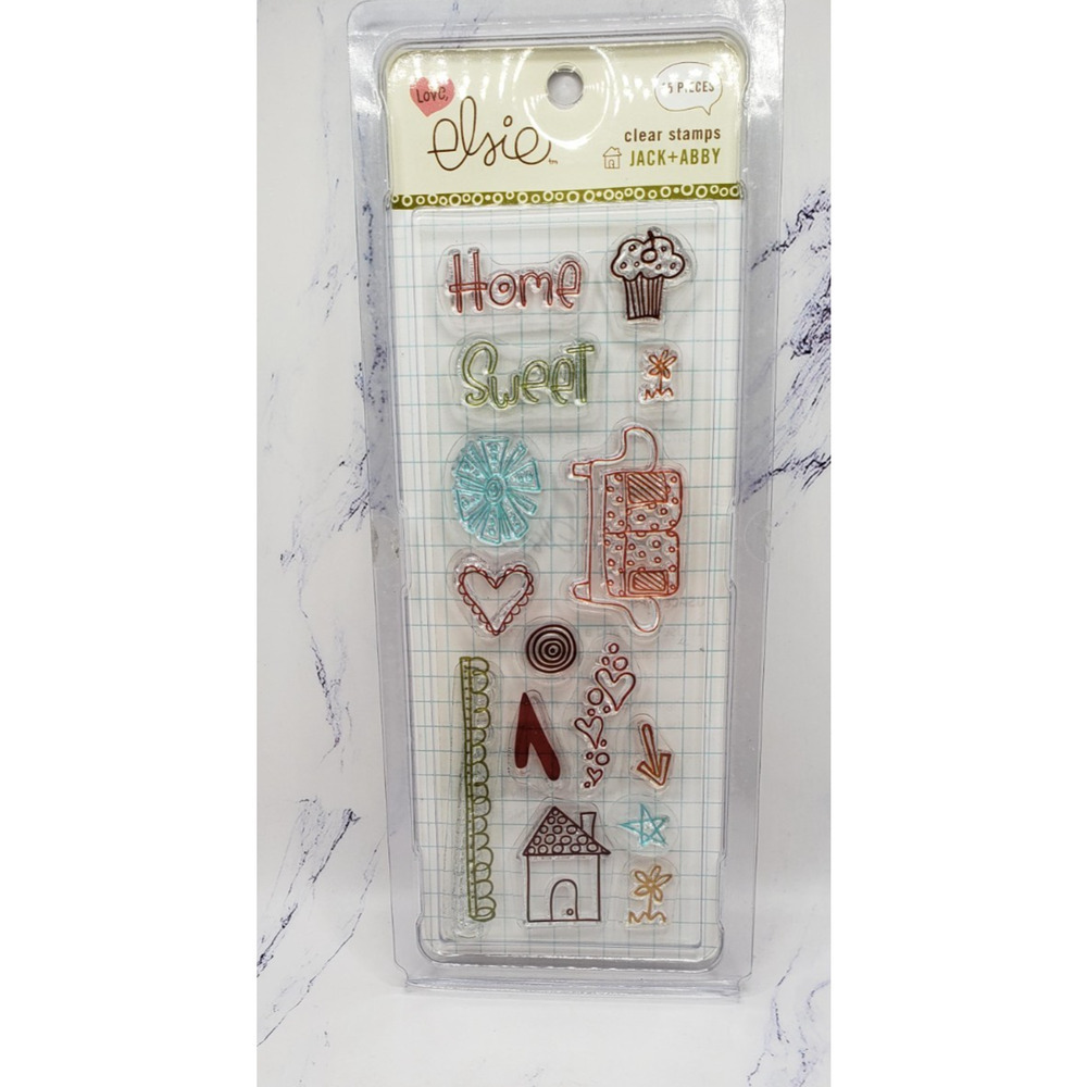 Cozy Things Home and Hearts Love Elsie Jack and Abby Clear Stamps